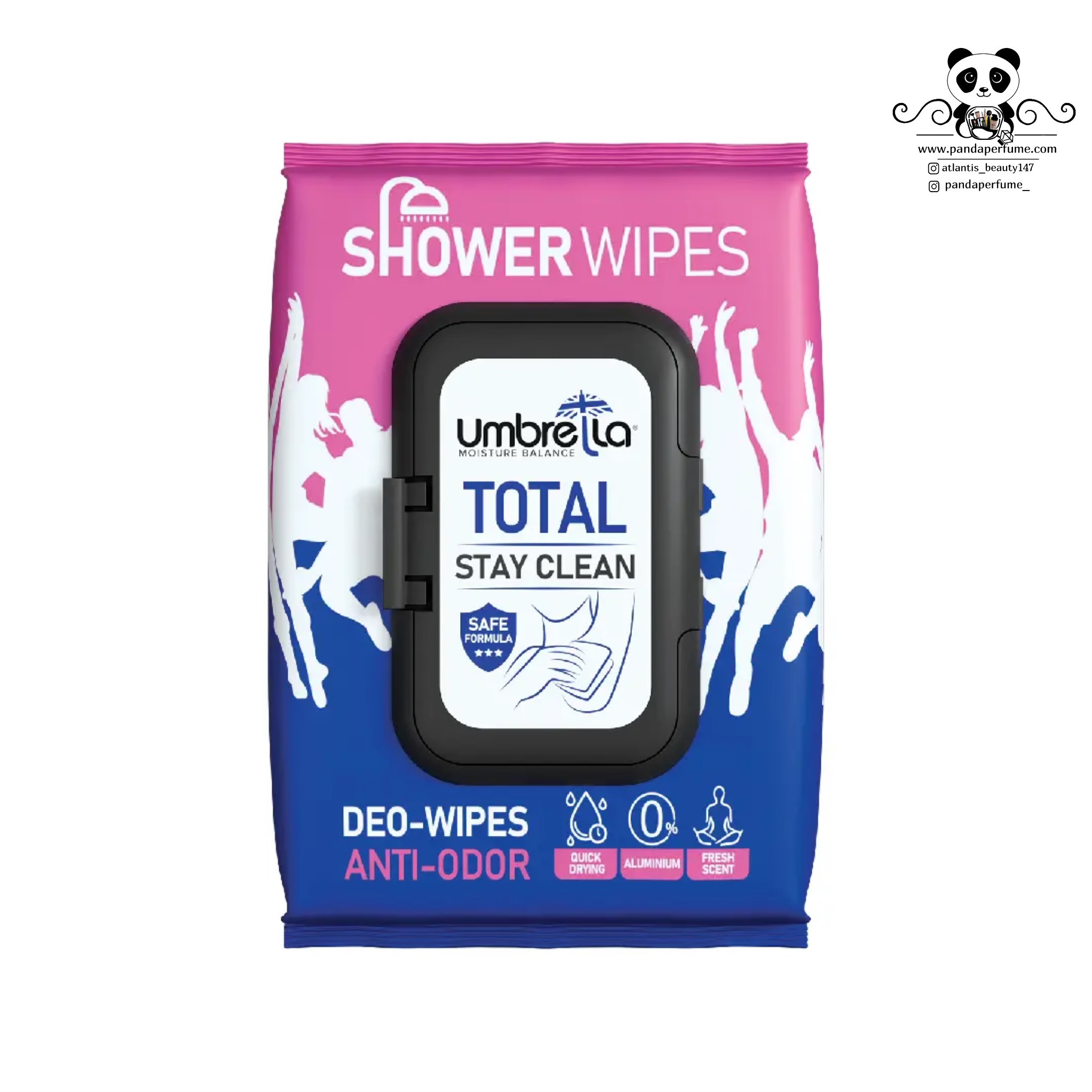 دستمال مرطوب خوشبو کننده بدن توتال آمبرلا 50 عدد  |  Umbrella Total Deo Wipes 