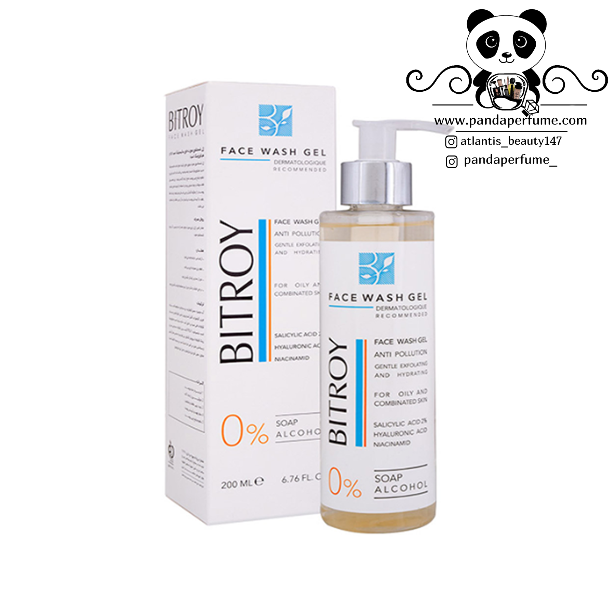 ژل شستشو صورت بیتروی مناسب پوست چرب و مختلط حجم 200 میلی لیتر | Bitroy Salicylic And Hyaluronic Acid Face Wash For Oily And Combination Skin