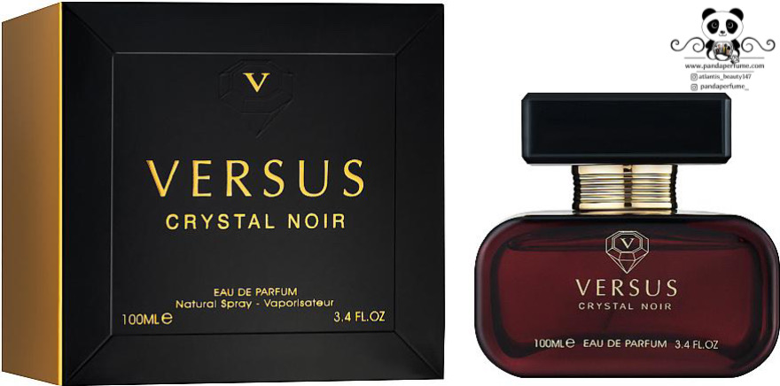 عطر ادکلن فرگرانس ورد زنانه ورساچه کریستال نویر _ ورسوس کریستال نویر مشکی_بنفش|  Fragrance World VERSUS CRYSTAL NOIR – Versace Crystal Noir 100mil