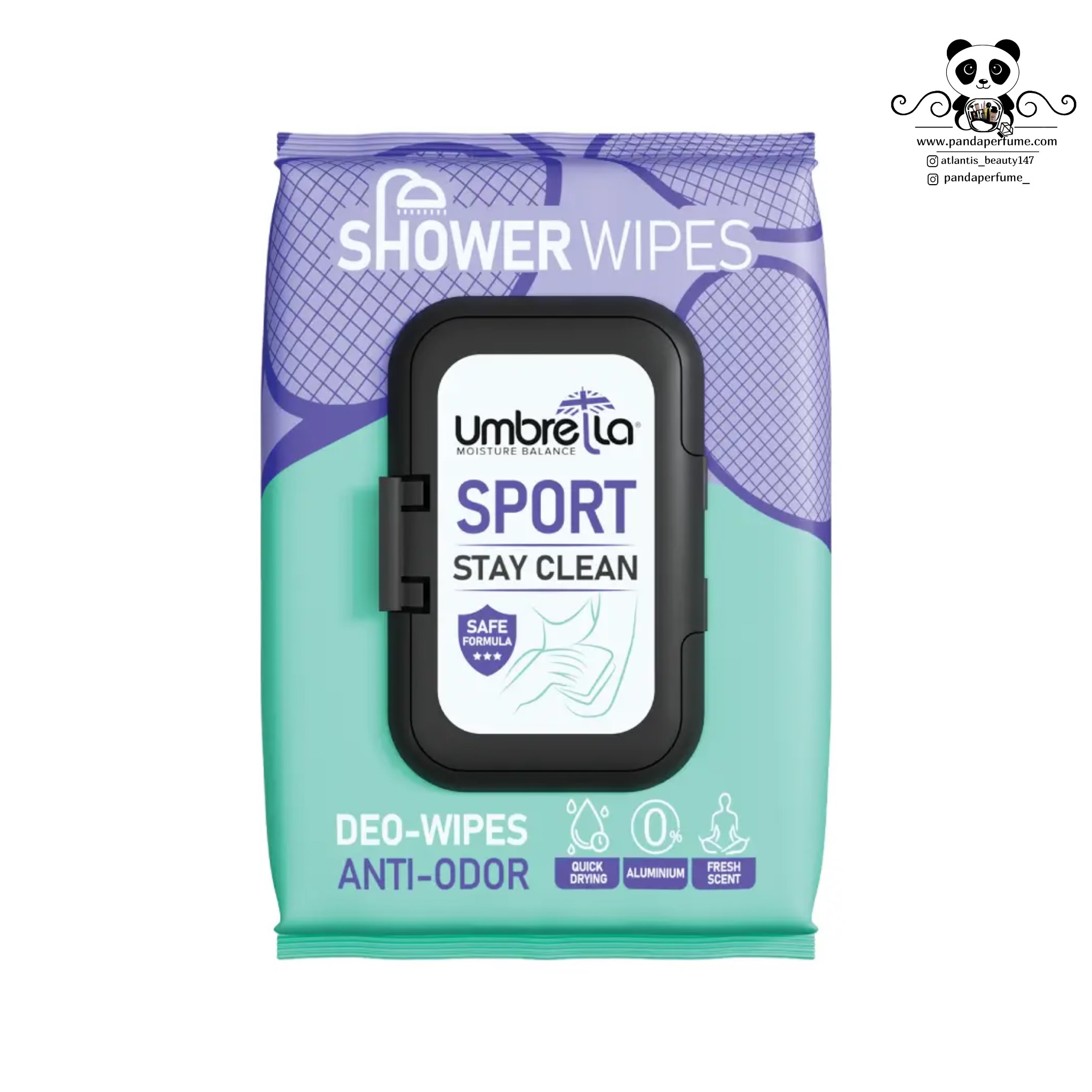 دستمال مرطوب خوشبو کننده بدن توتال آمبرلا 50 عدد | Umbrella Total Deo Wipes 