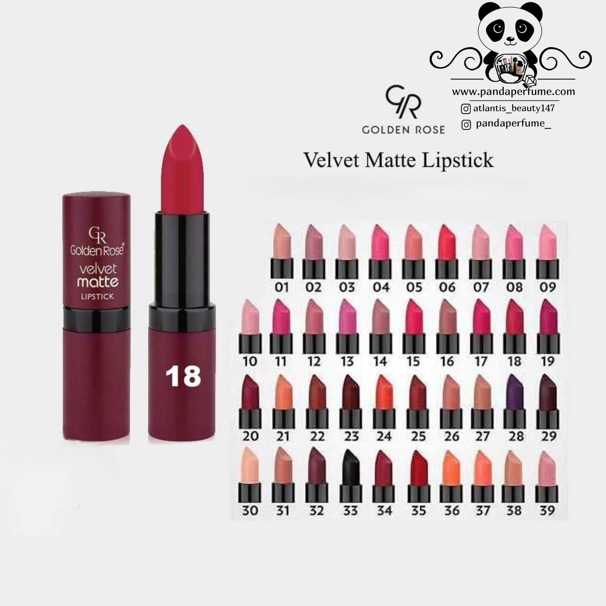 رژ لب جامد ولوت مات گلدن رز Golden Rose Velvet Matte Lipstick