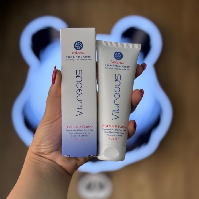 کرم دست و صورت پوست‌ خیلی خشک و حساس  VITREOUS Hand and Face Cream for Very Dry and Sensitive Skin