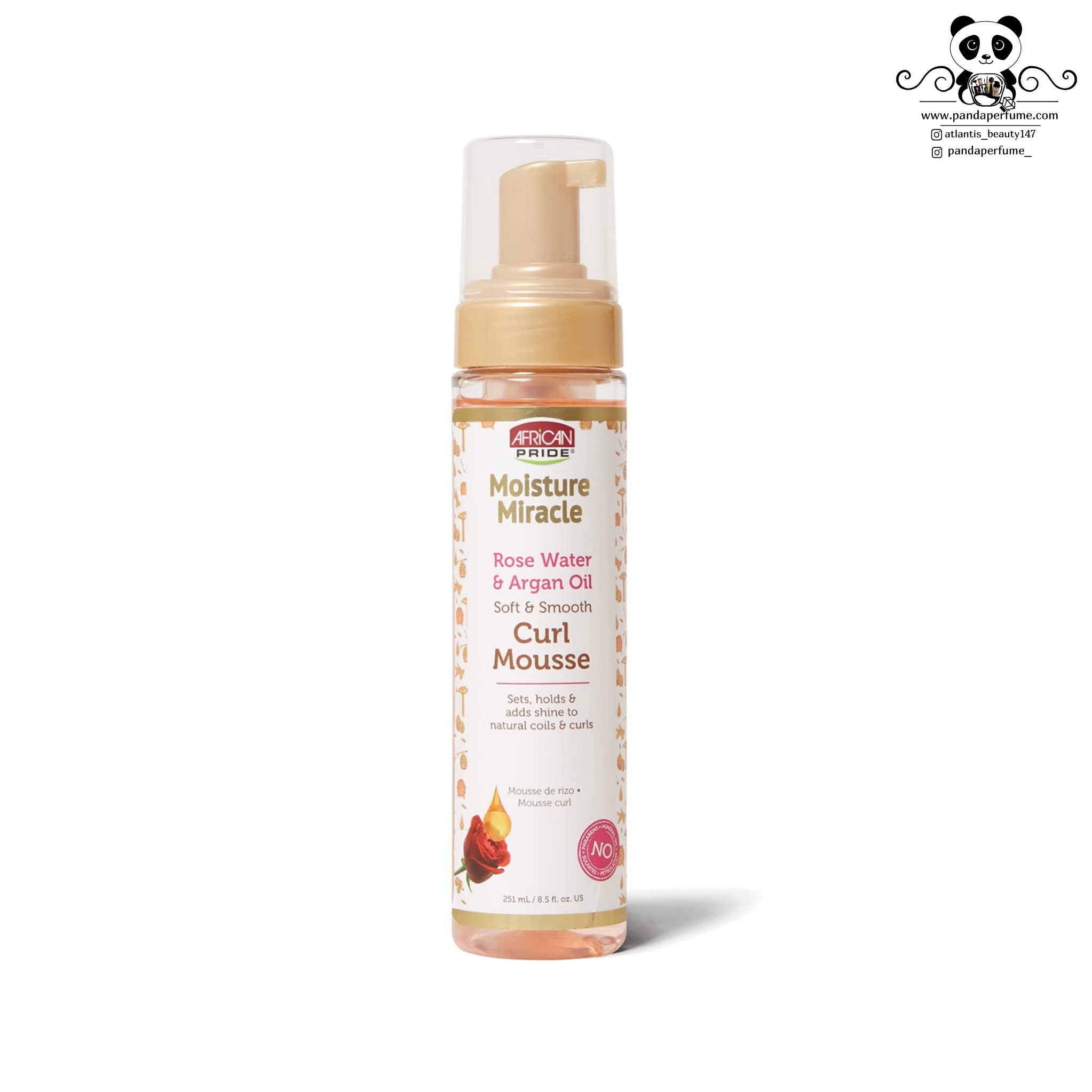 موس مو آفریکن پراید African Pride Moisture Miracle Rose Water & Argan Oil Curl Mousse