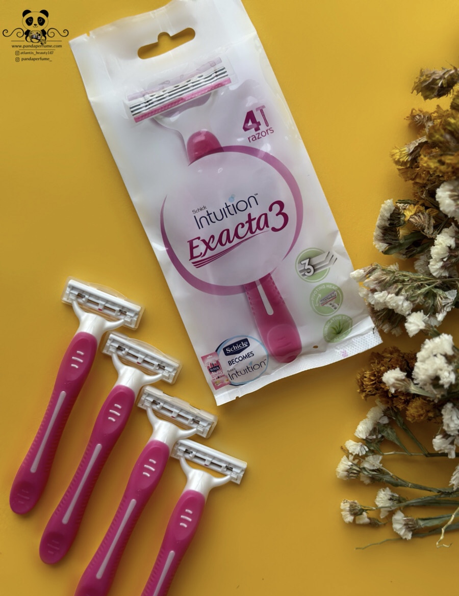 خودتراش زنانه اگزکتا 3 لبه شیک بسته 4 عددی | Schick Exacta 3 Sensitive 4 Pcs For Women